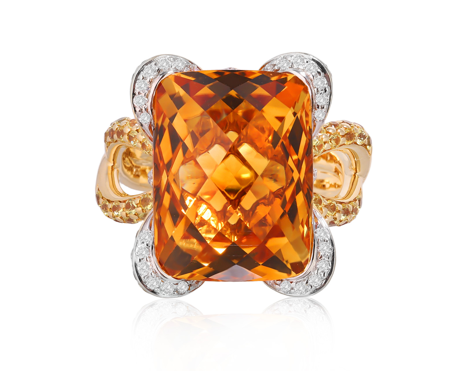 Оригинальное золотое кольцо с цитрином 16.84ct Belle Bague (GIM)