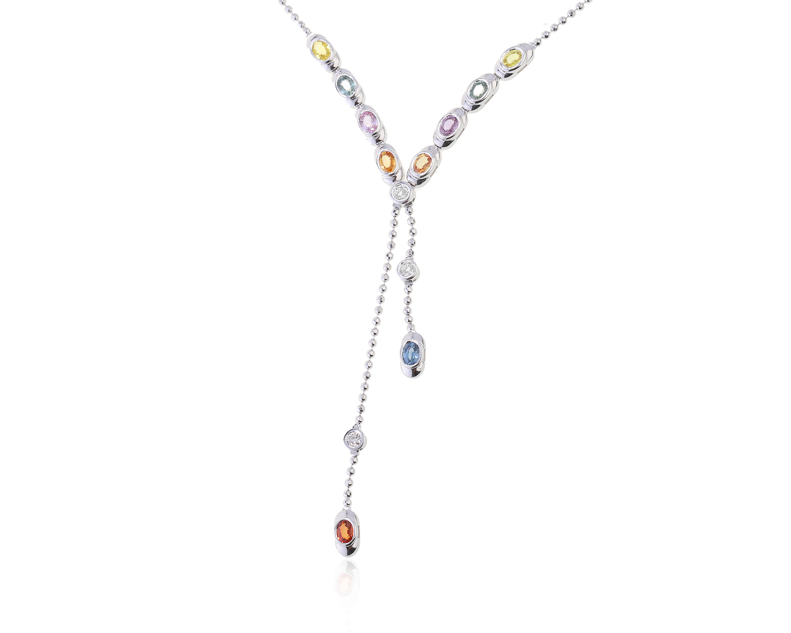 Золотое колье с цветными сапфирами 2.50ct 290523/8