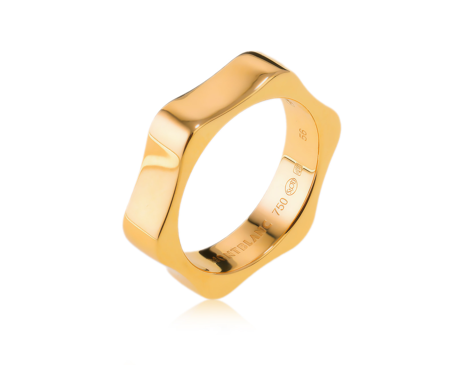 Оригинальное золотое кольцо Montblanc Star