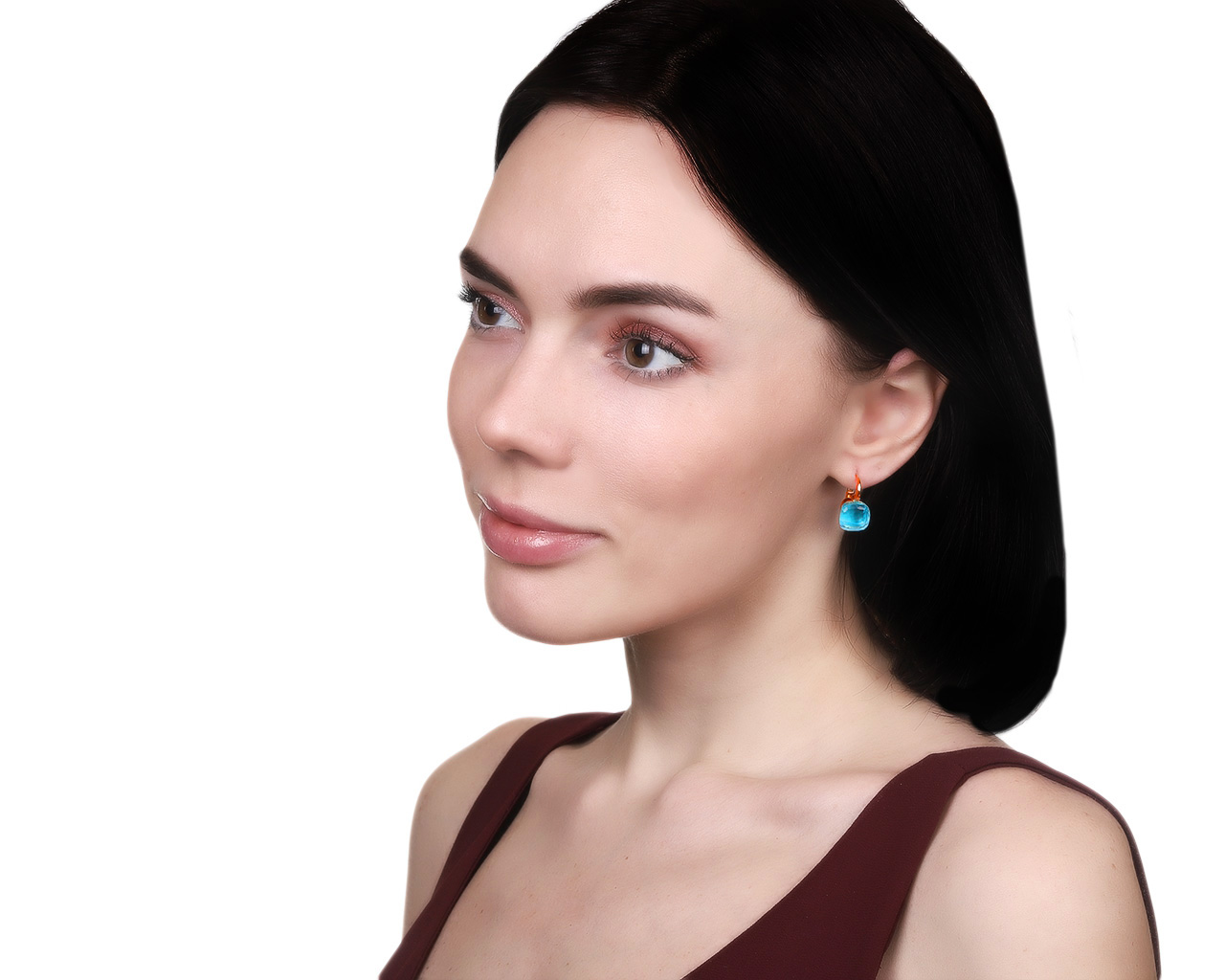 Оригинальные золотые серьги с топазами 12.54ct Pomellato