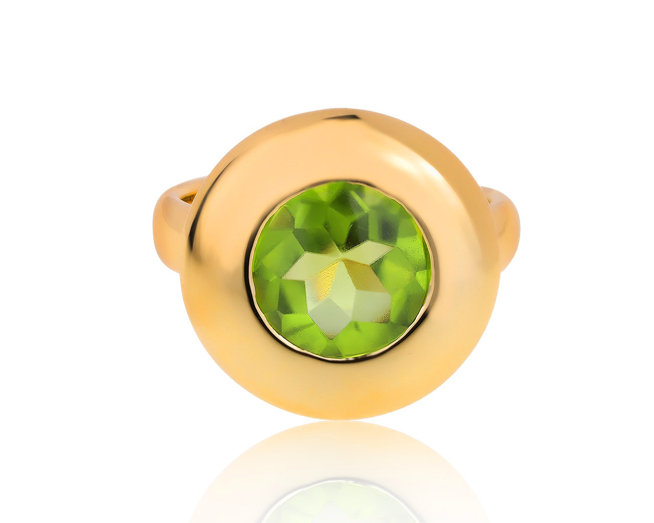 Оригинальное золотое кольцо с хризолитом 2.95ct Tamara Camolli