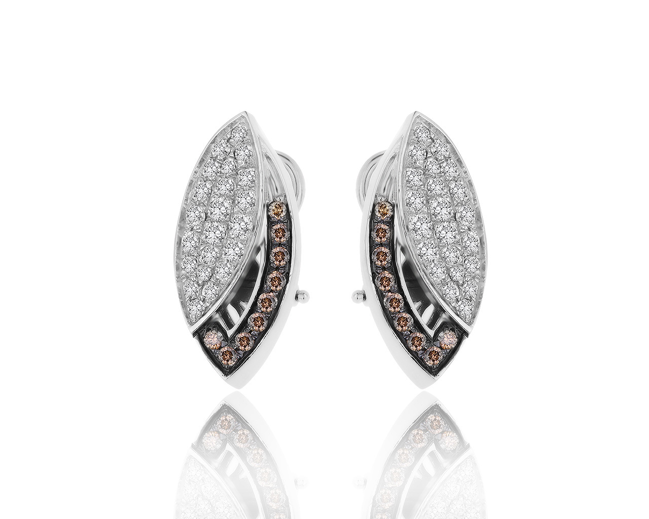 Оригинальные золотые серьги с бриллиантами 1.12ct Zancan 190719/5