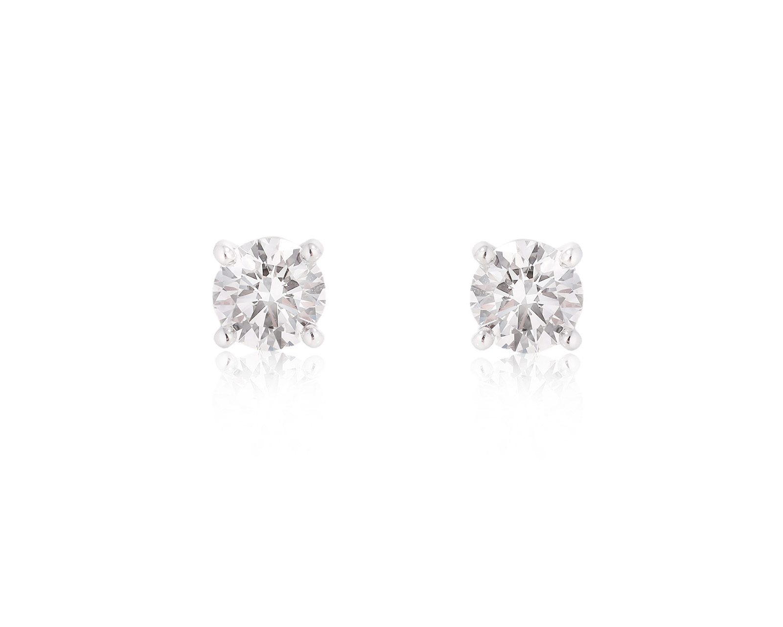 Оригинальные платиновые серьги с бриллиантами 1.18ct Tiffany&Co