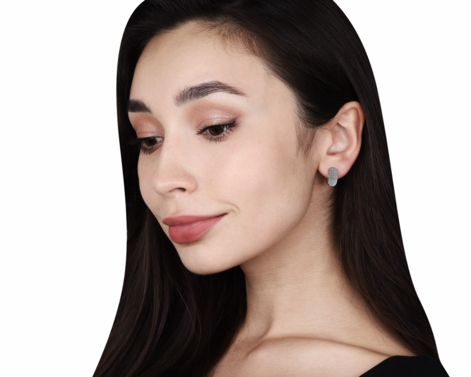 Шикарные золотые серьги с бриллиантами 0.85ct