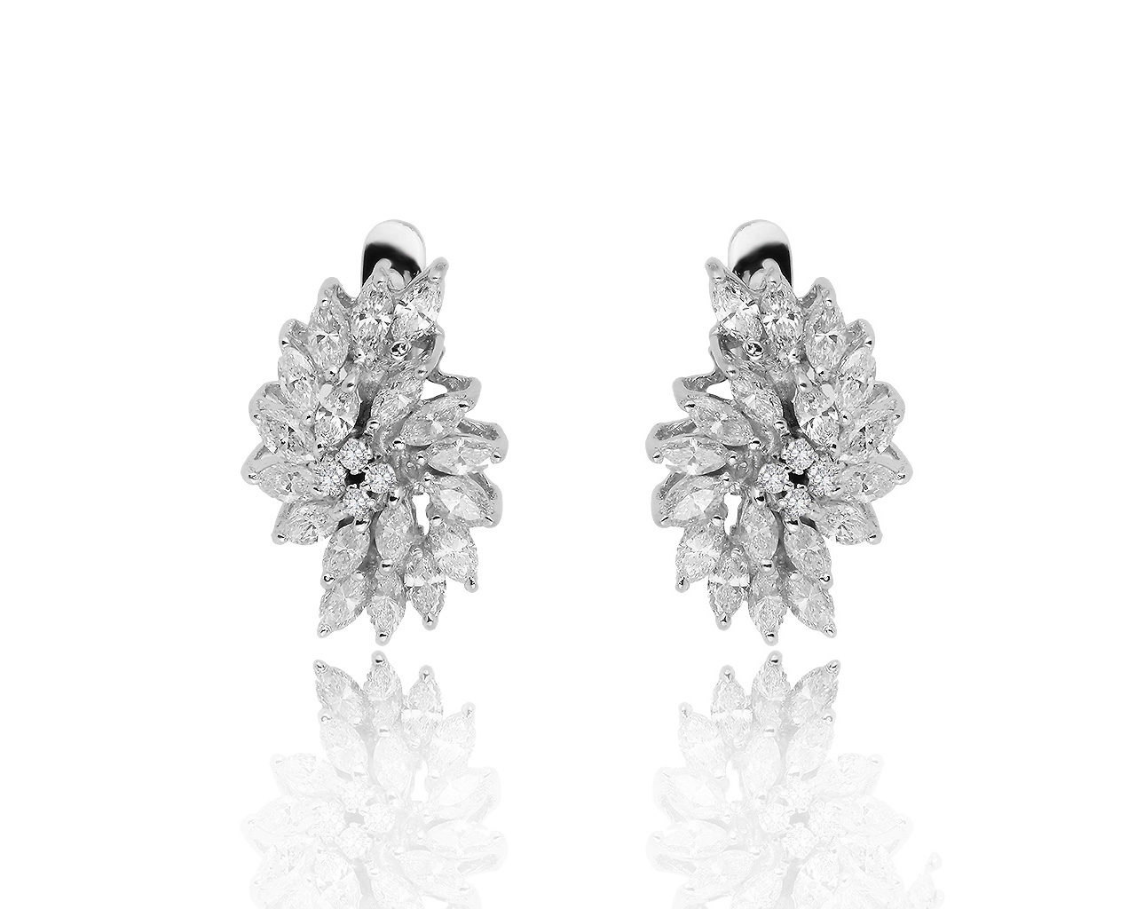 Восхитительные золотые серьги с бриллиантами 2.79ct 280619/5