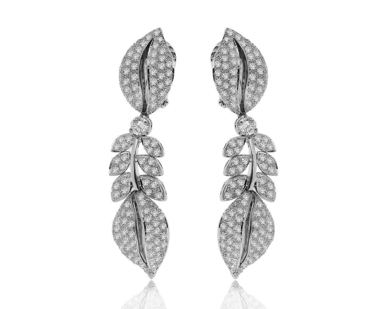 Оригинальные золотые серьги с бриллиантами 3.11ct Mouawad 160320/4