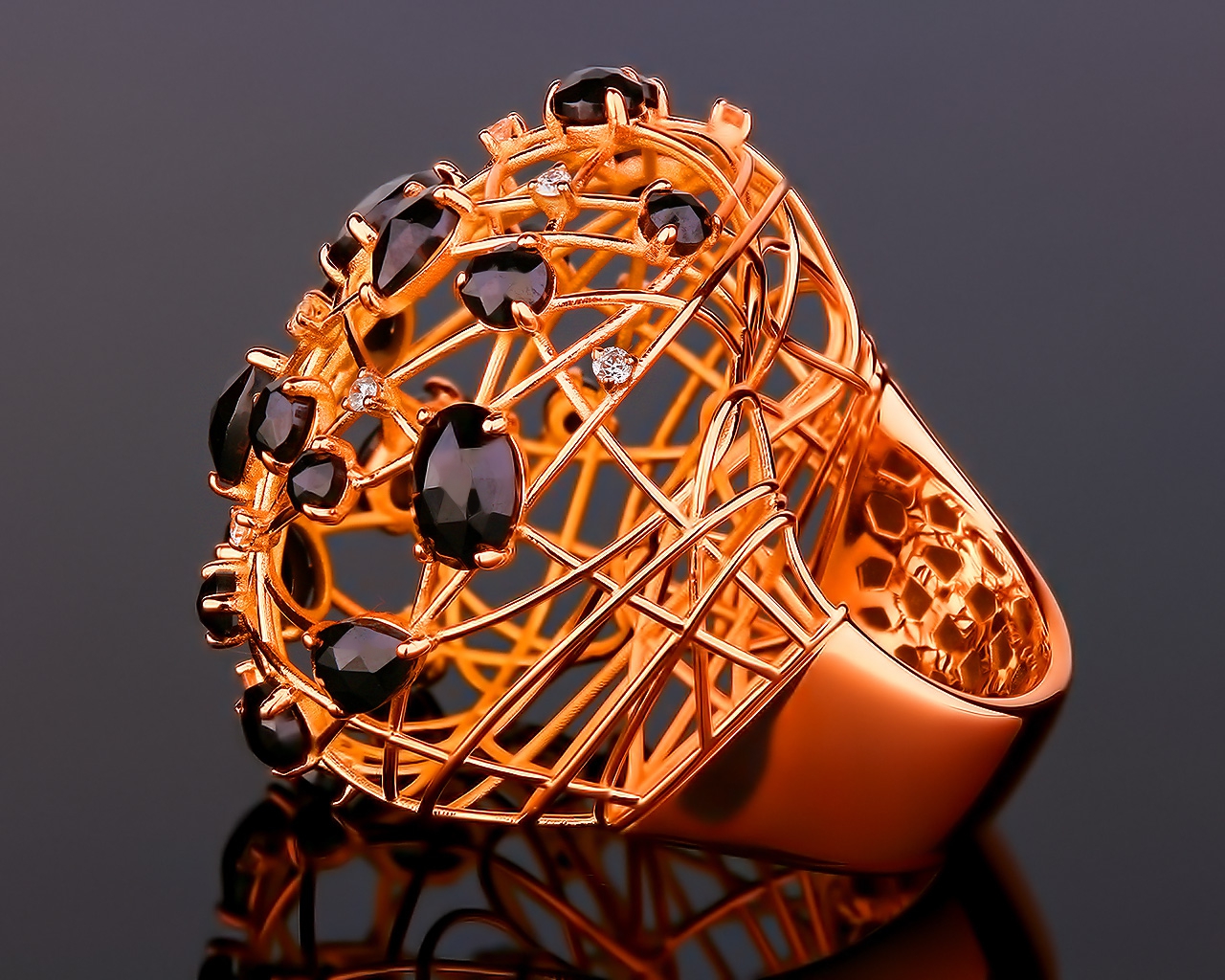 Золотое кольцо с бриллиантами 0.15ct Giovanni Ferraris