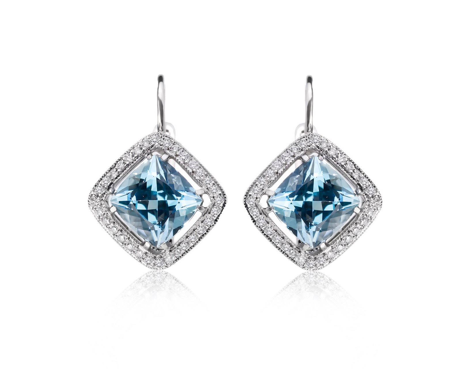 Золотые серьги с бриллиантами 0.37ct и топазами 11.20ct 290425/5