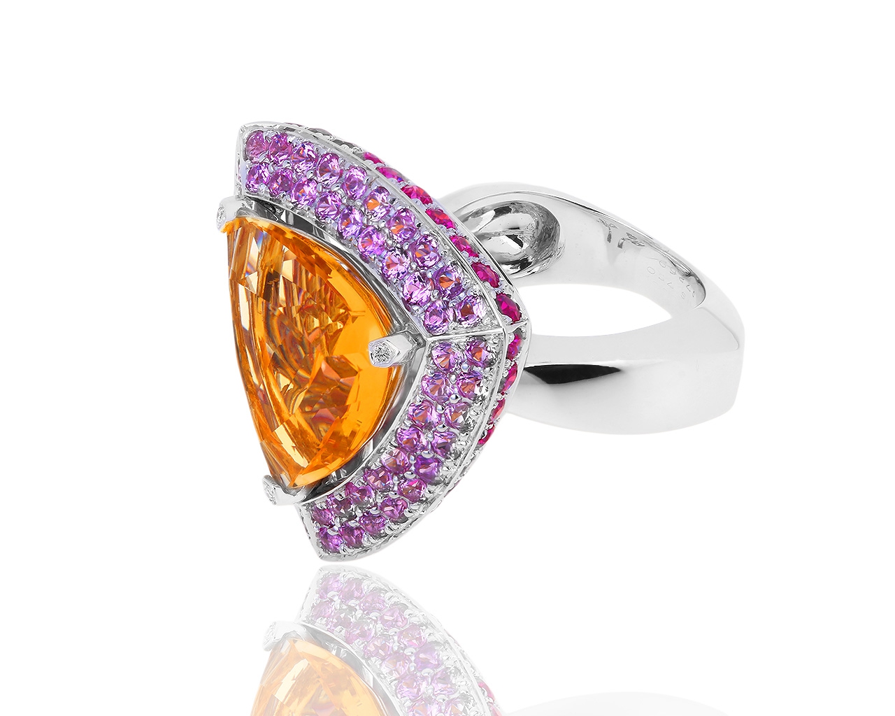 Оригинальное золотое кольцо с сапфирами Mauboussin 031218/6