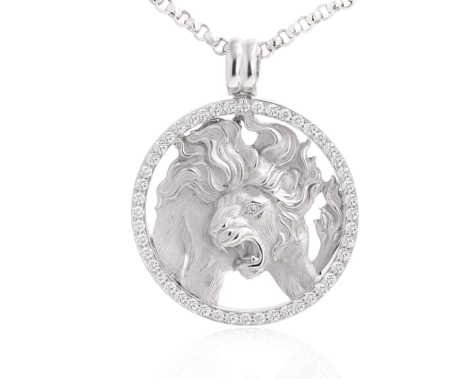 Оригинальный золотой кулон с бриллиантами 0.86ct Magerit Big Leo 020425/1 Оригинальный золотой кулон с бриллиантами 0.86ct Magerit Big Leo 020425/1