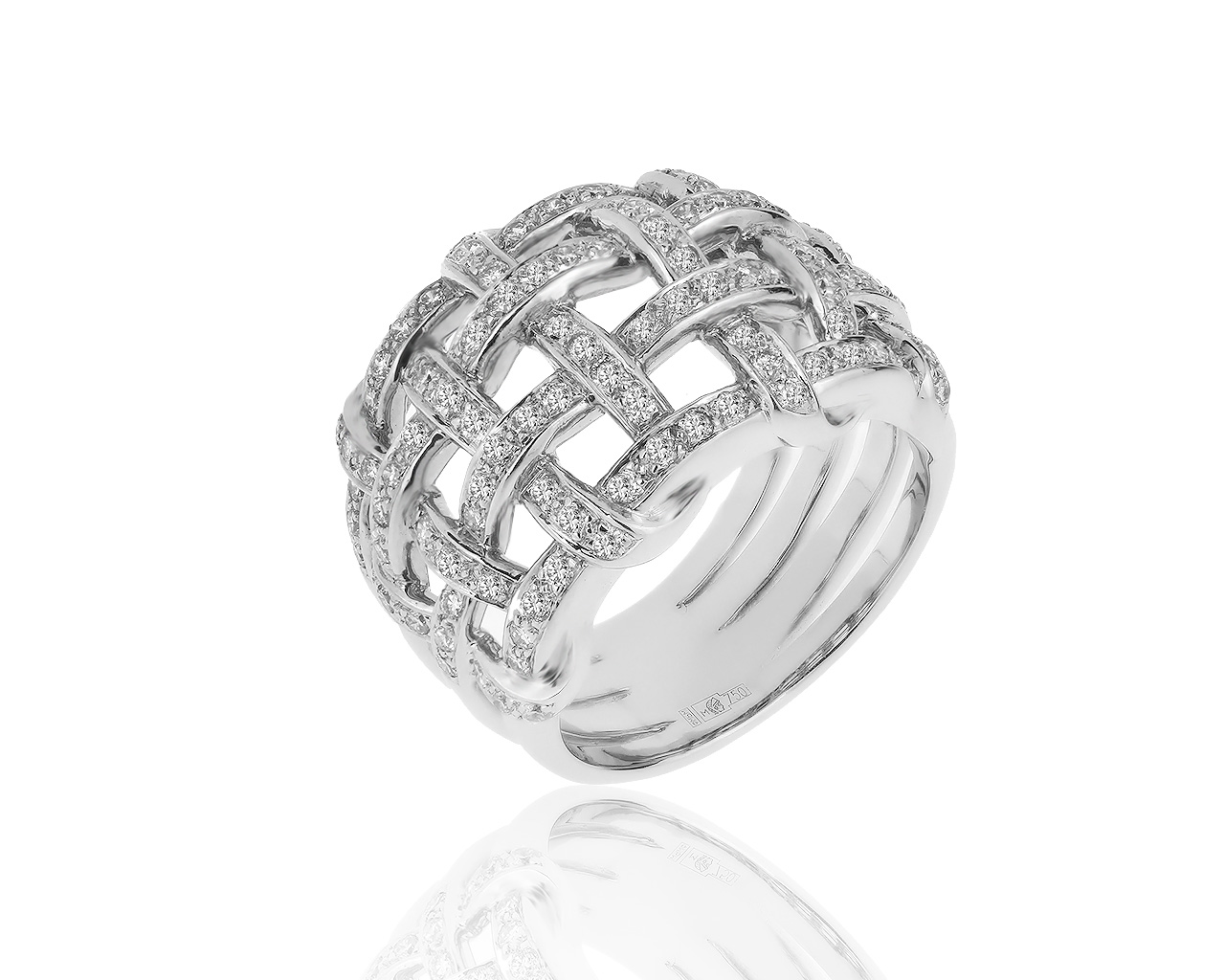 Шикарное золотое кольцо с бриллиантами 1.10ct 090819/15