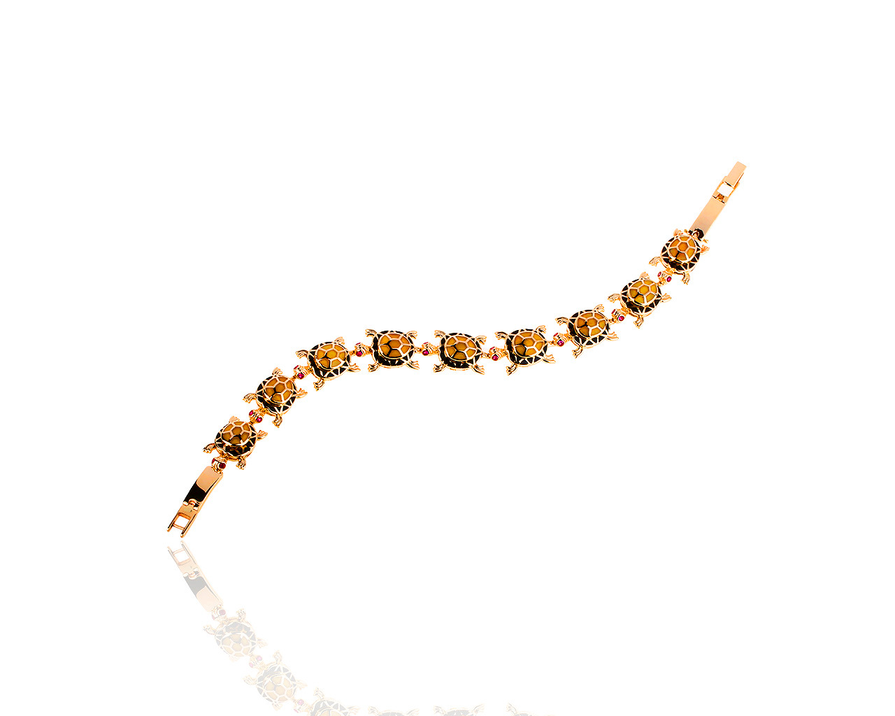 Оригинальный золотой браслет с рубинами 0.32ct Roberto Bravo 090719/17