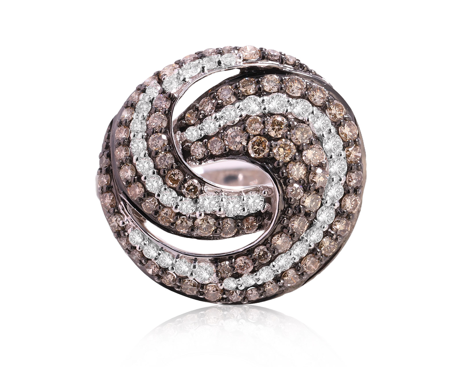 Золотое кольцо с бриллиантами 1.66ct