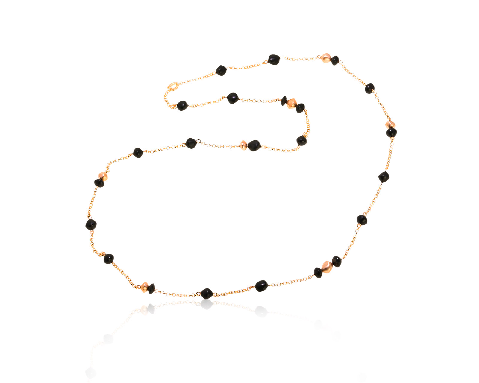 Оригинальное золотое колье с гагатом 34.50ct Vhernier 041025/1