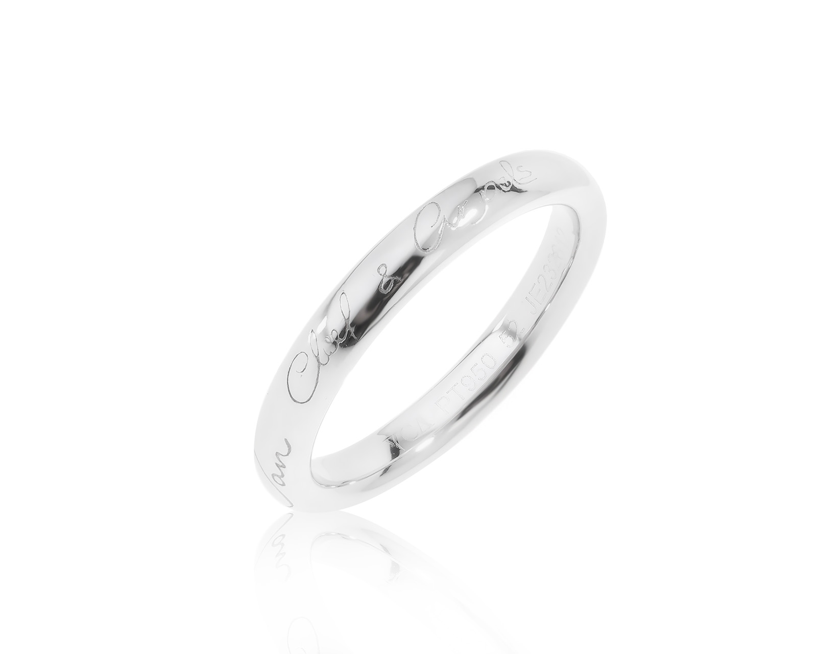 Оригинальное платиновое кольцо Van Cleef and Arpels Tendrement Signature 150622/2