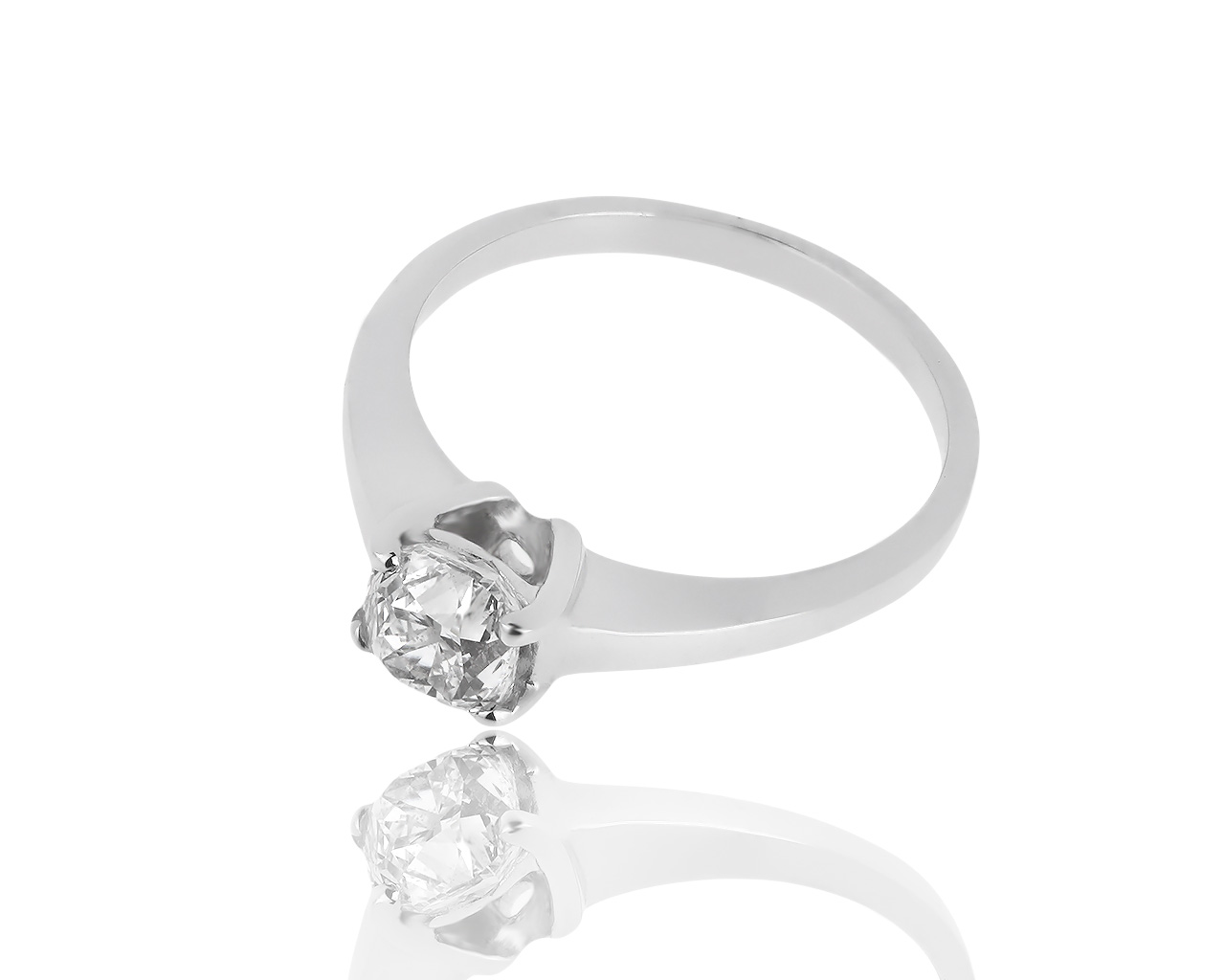 Помолвочное золотое кольцо с бриллиантом 1.03ct 200519/9