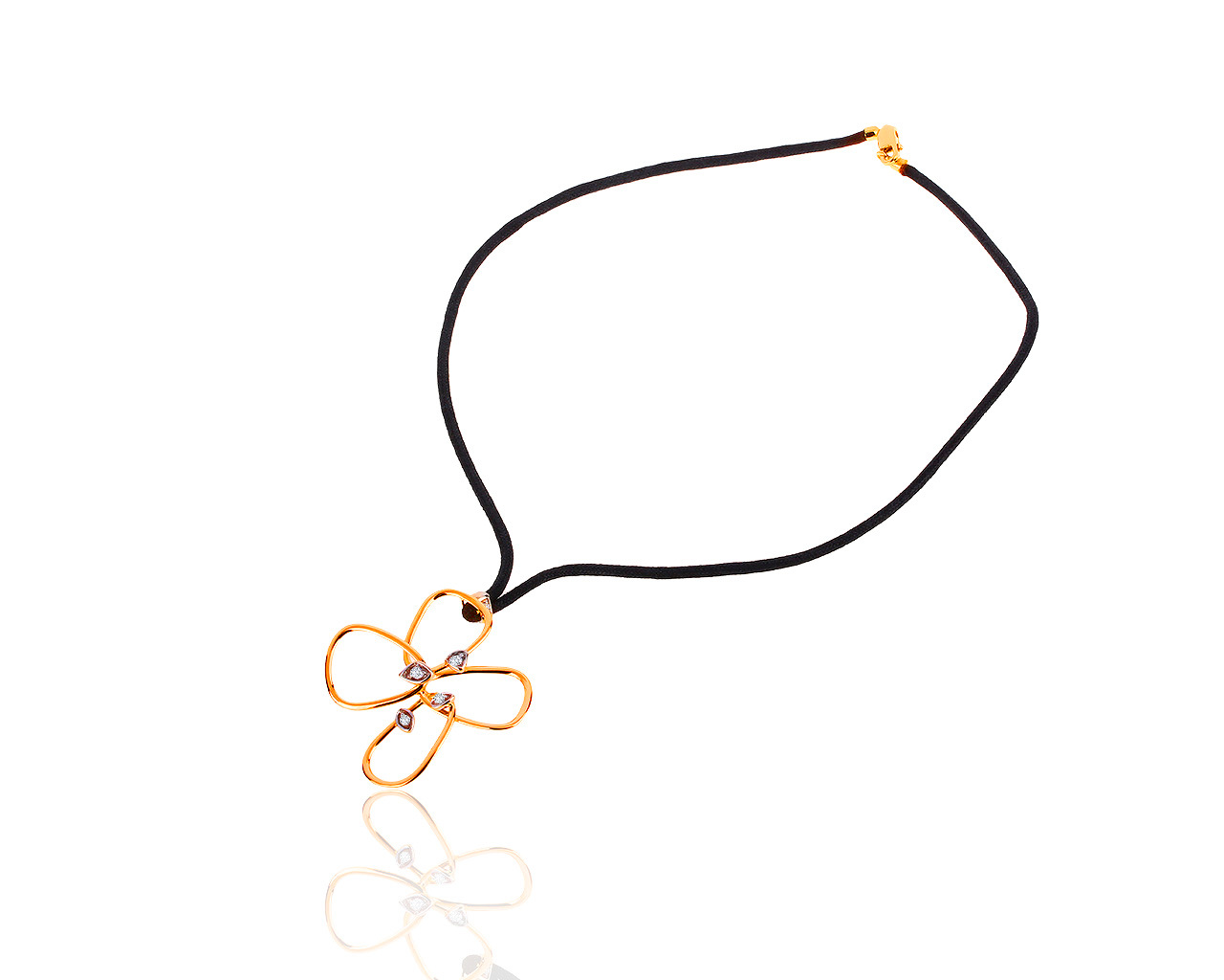 Оригинальный золотой кулон с бриллиантами 0.14ct Antonini