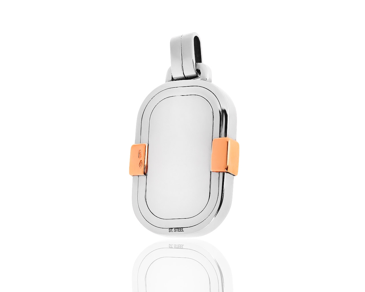 Подвеска из стали и золота с кожей ската Baraka