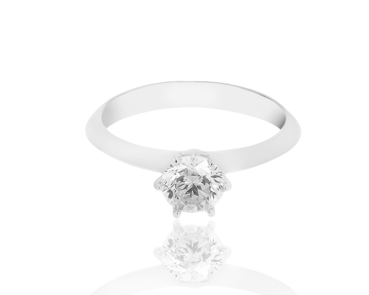 Достойное золотое кольцо с бриллиантом 0.75ct 160819/5