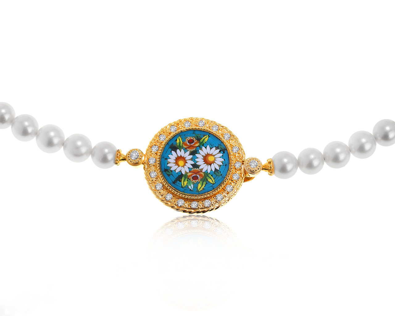 Притягательное золотое колье с бриллиантами 0.30ct 010321/9