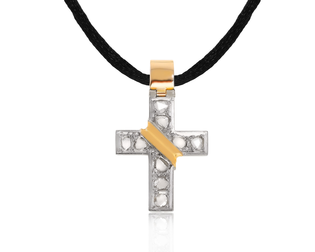 Солидный золотой кулон с бриллиантами 0.38ct 280321/5
