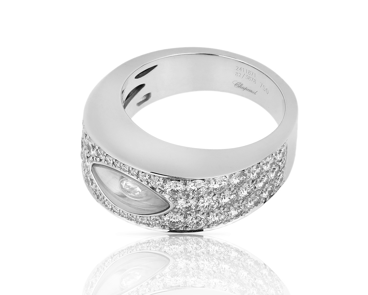 Шикарное золотое кольцо с бриллиантами 1.70ct Chopard