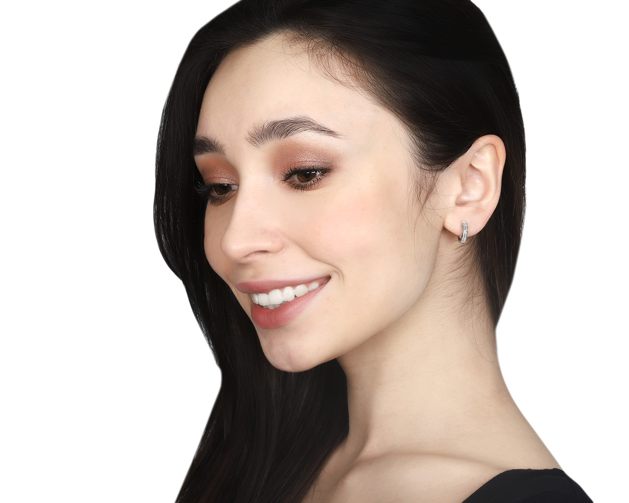 Престижные золотые серьги с бриллиантами 0.25ct