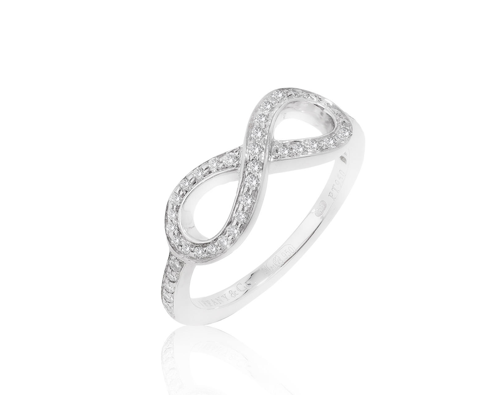 Оригинальное платиновое кольцо Tiffany&Co Infinity