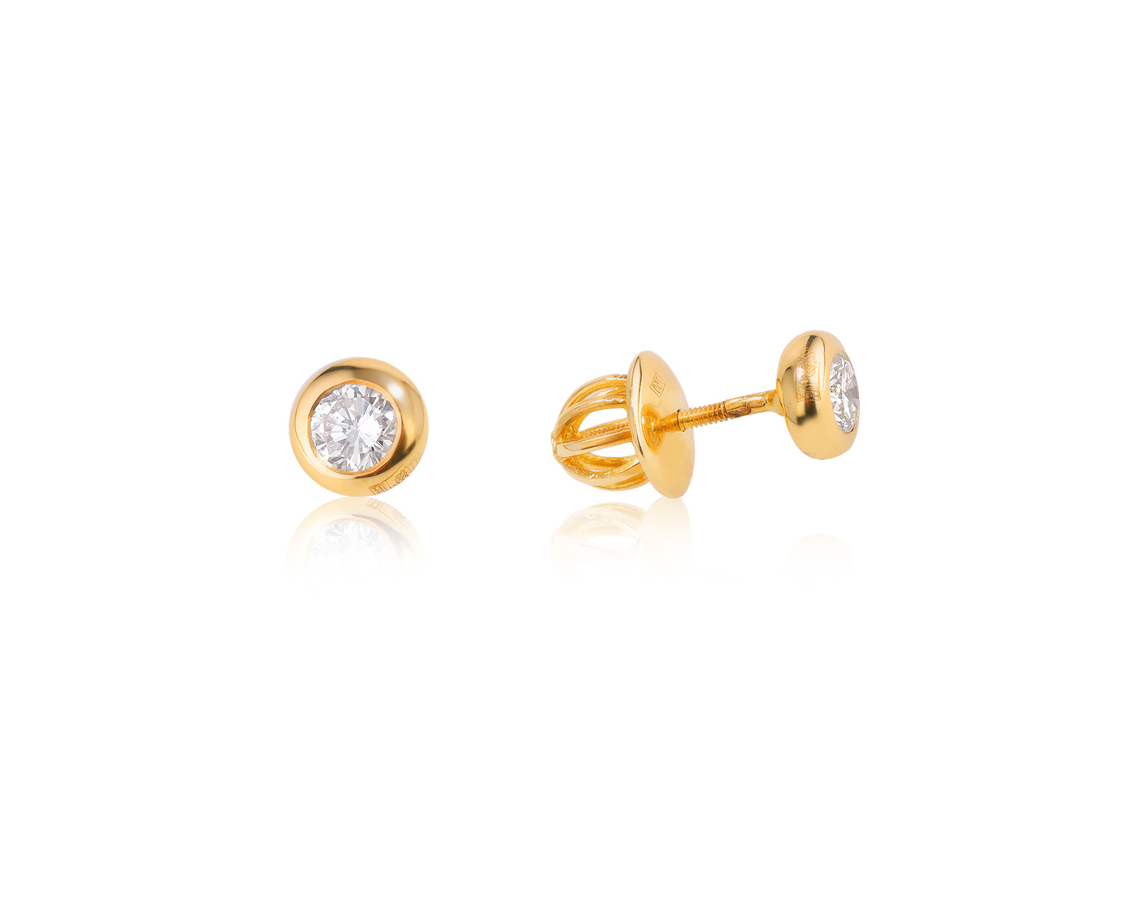 Золотые серьги с бриллиантами 0.45ct 260823/1
