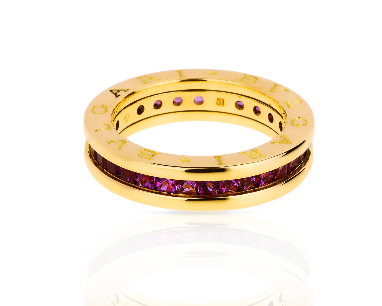 Золотое кольцо с аметистами Bvlgari B.Zero 1 060518/1