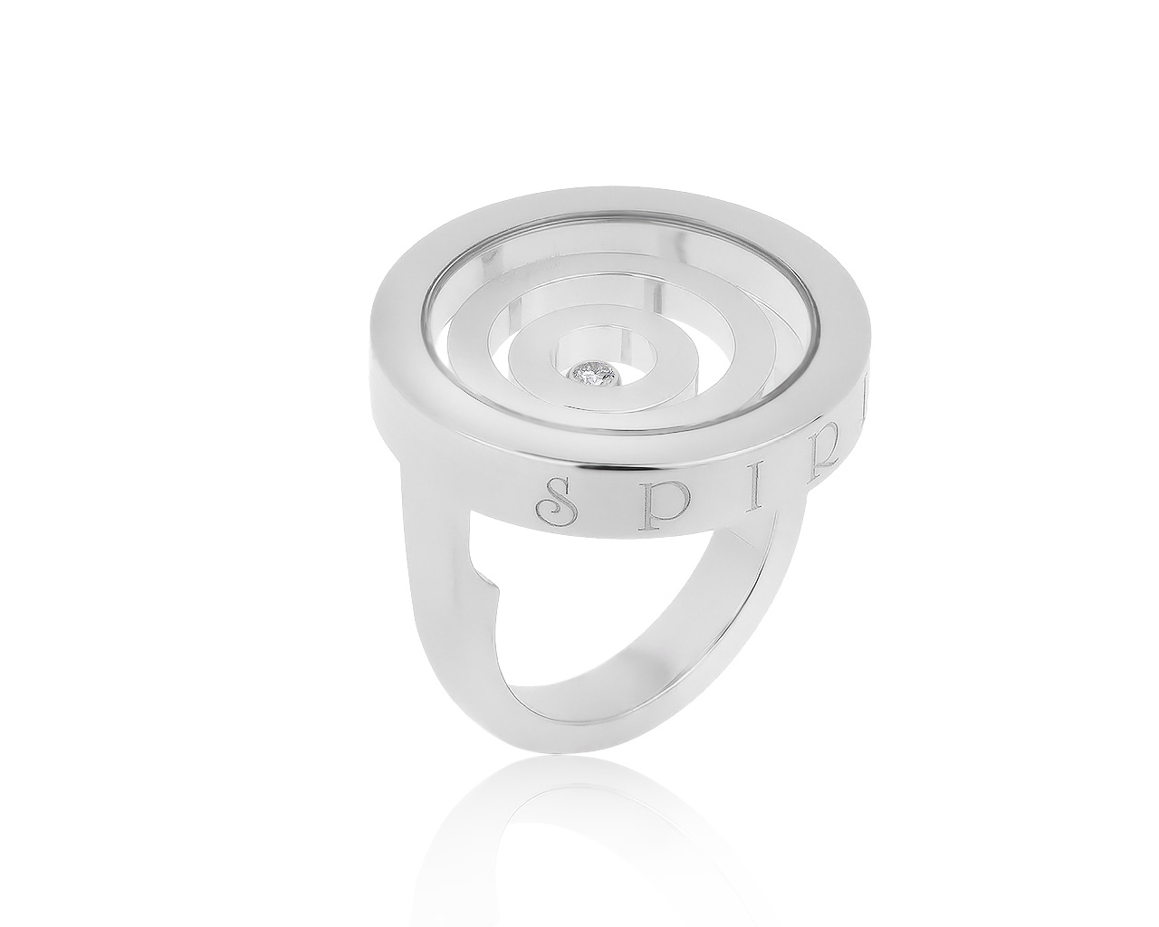 Оригинальное золотое кольцо с бриллиантом 0.10ct Chopard 011219/2