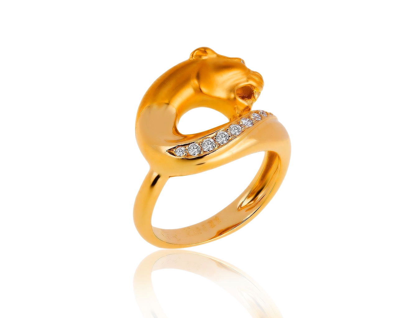 Оригинальное золотое кольцо с бриллиантами 0.12ct Carrera y Carrera 250919/3