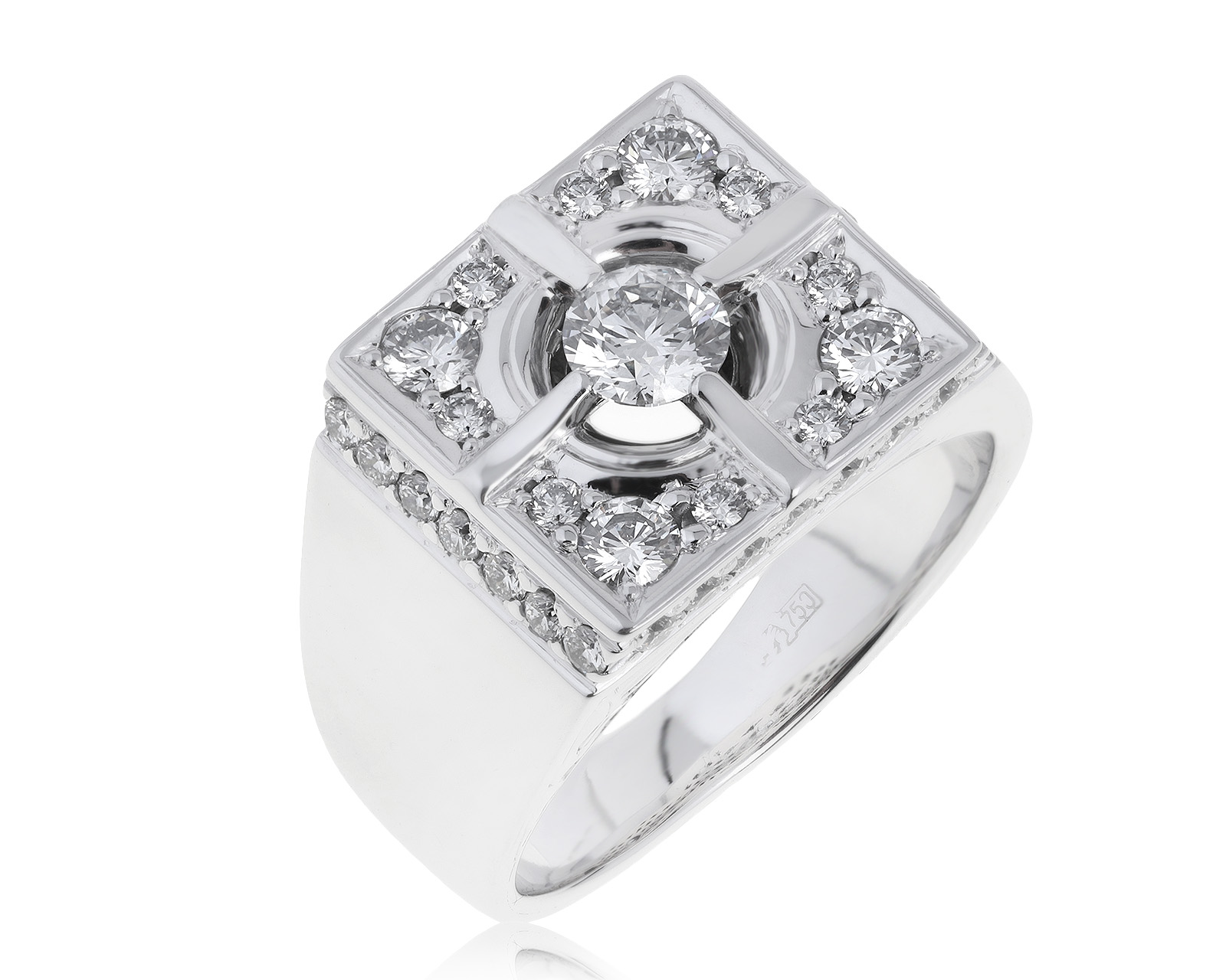 Стильное золотое кольцо с бриллиантами 1.87ct 180518/8 Стильное золотое кольцо с бриллиантами 1.87ct 180518/8