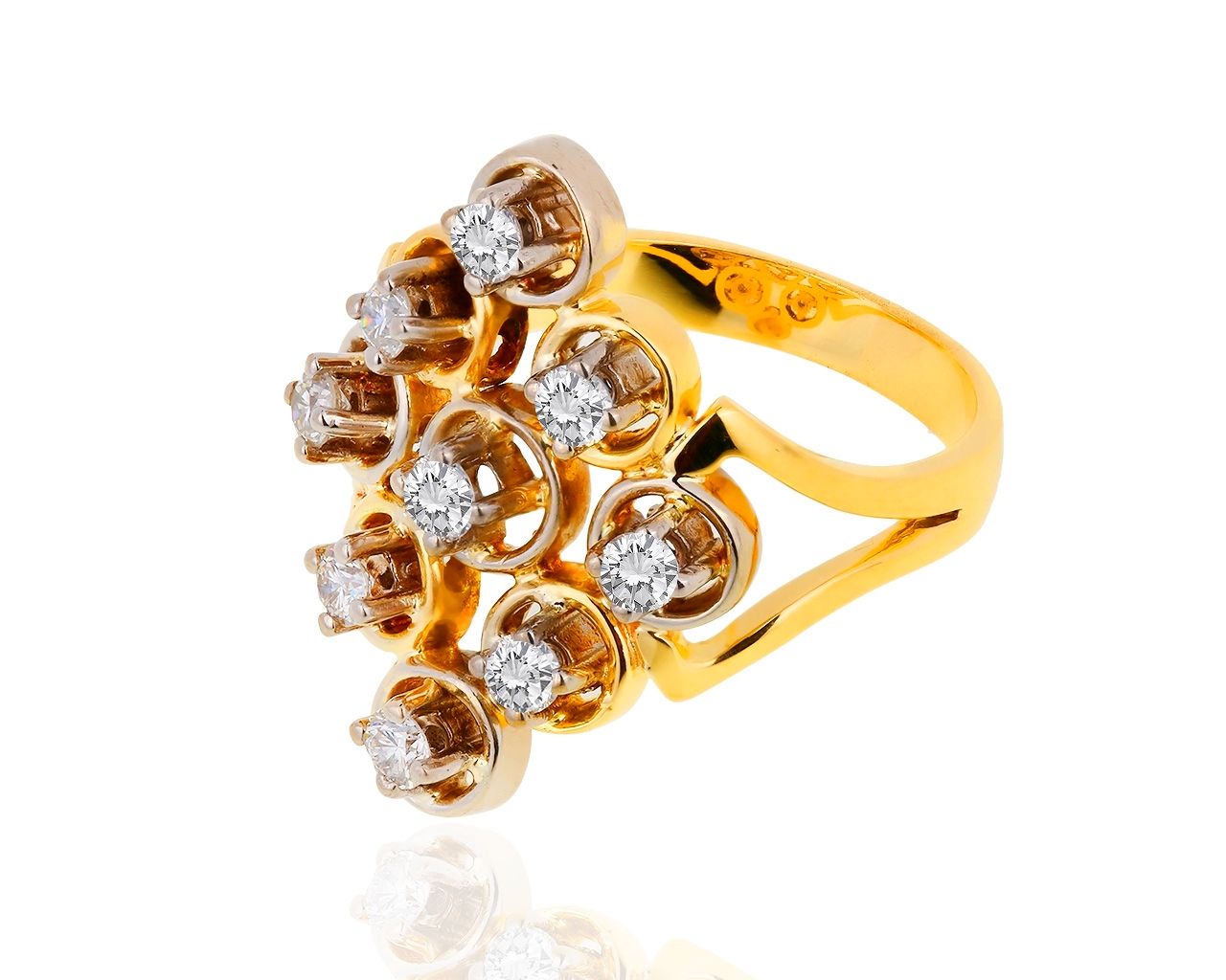 Золотое кольцо с бриллиантами 0.72ct 271218/7 Золотое кольцо с бриллиантами 0.72ct 271218/7