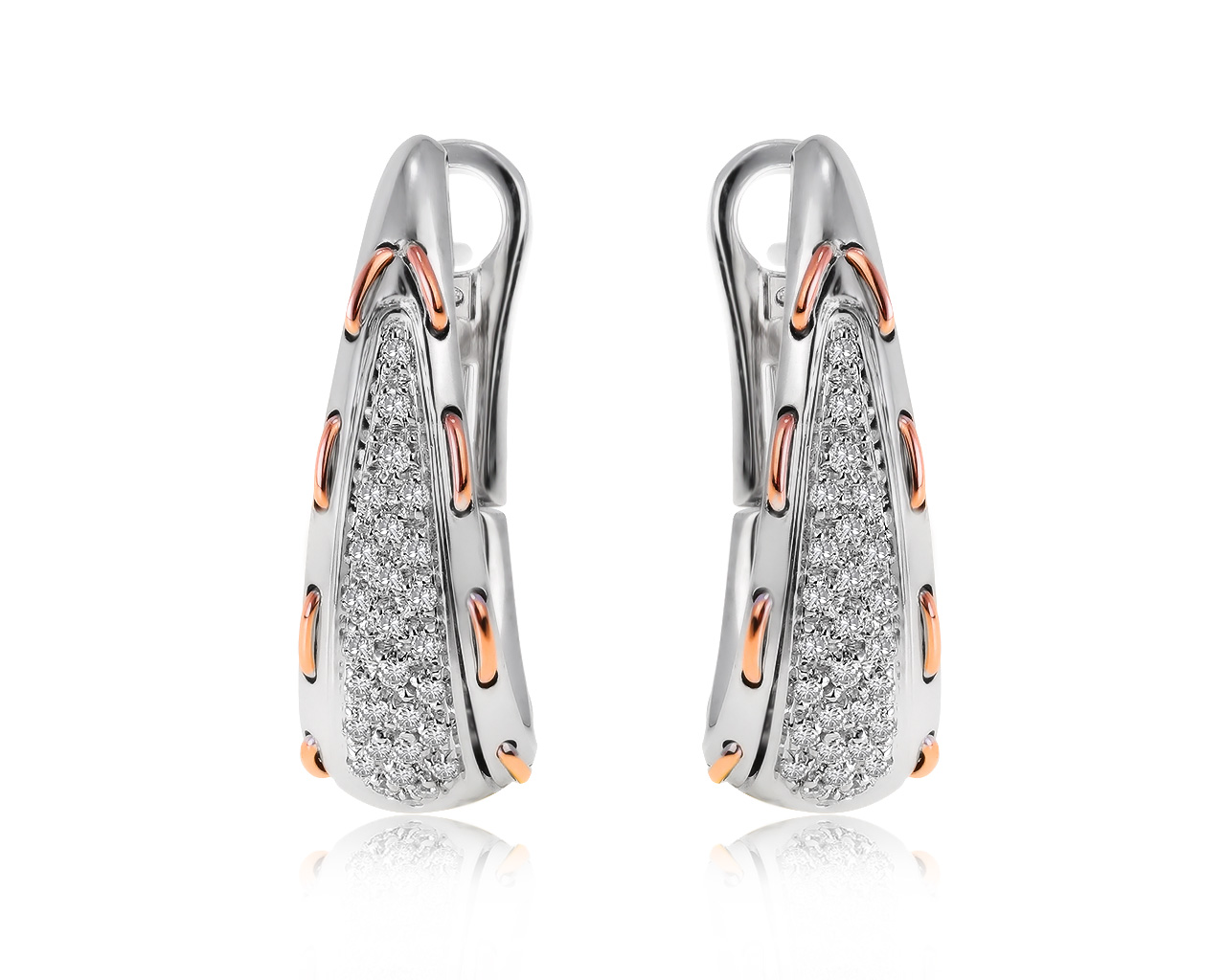 Оригинальные золотые серьги с бриллиантами 0.45ct Damiani 200121/КМ11 Оригинальные золотые серьги с бриллиантами 0.45ct Damiani 200121/КМ11