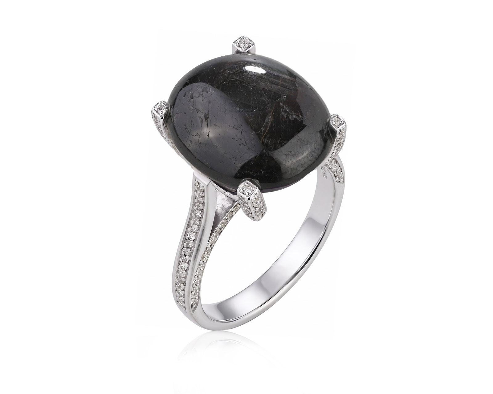 Золотое кольцо с сапфиром 13.50ct и бриллиантами 1.02ct 060726/12
