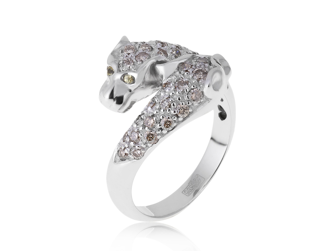 Притягательное золотое кольцо с бриллиантами 0.60ct 181120/8