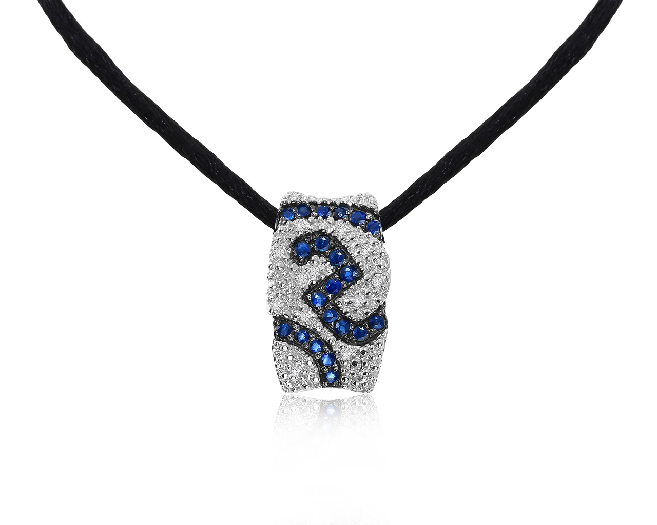 Роскошный золотой кулон с сапфирами 0.32ct