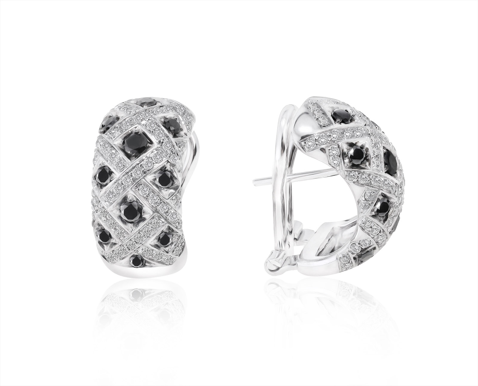 Оригинальные золотые серьги с бриллиантами 1.70ct Leo Pizzo 140921/9