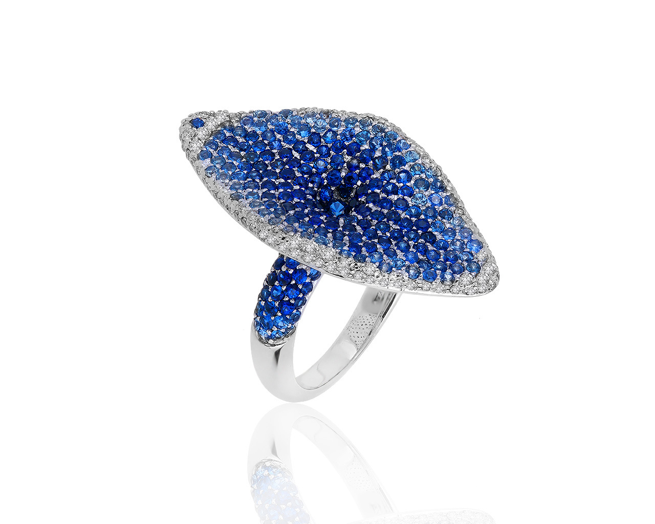 Роскошное золотое кольцо с сапфирами 2.56ct 220120/4