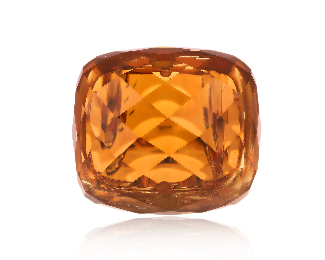 Итальянское золотое кольцо с цитрином 47.61ct