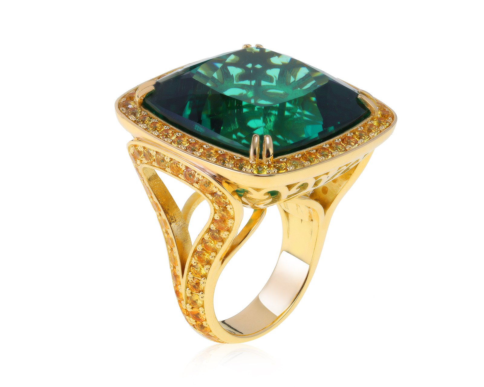 Завораживающее золотое кольцо с кварцем 37.80ct 310122/9