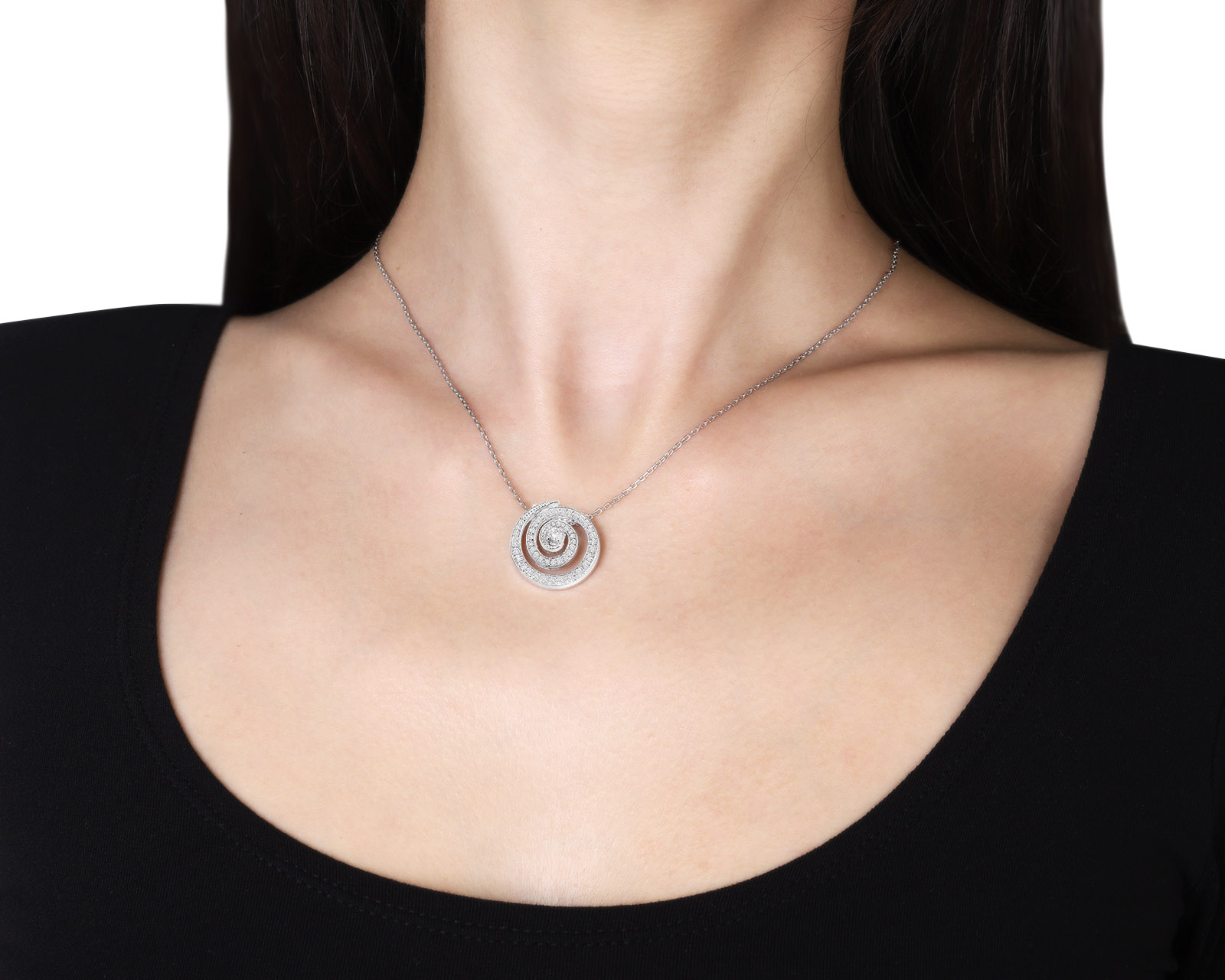 Золотое колье с бриллиантами 0.45ct