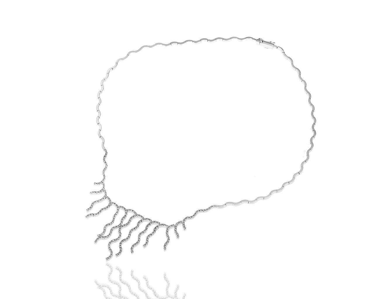 Изящное золотое колье с бриллиантами 1.30ct Zen