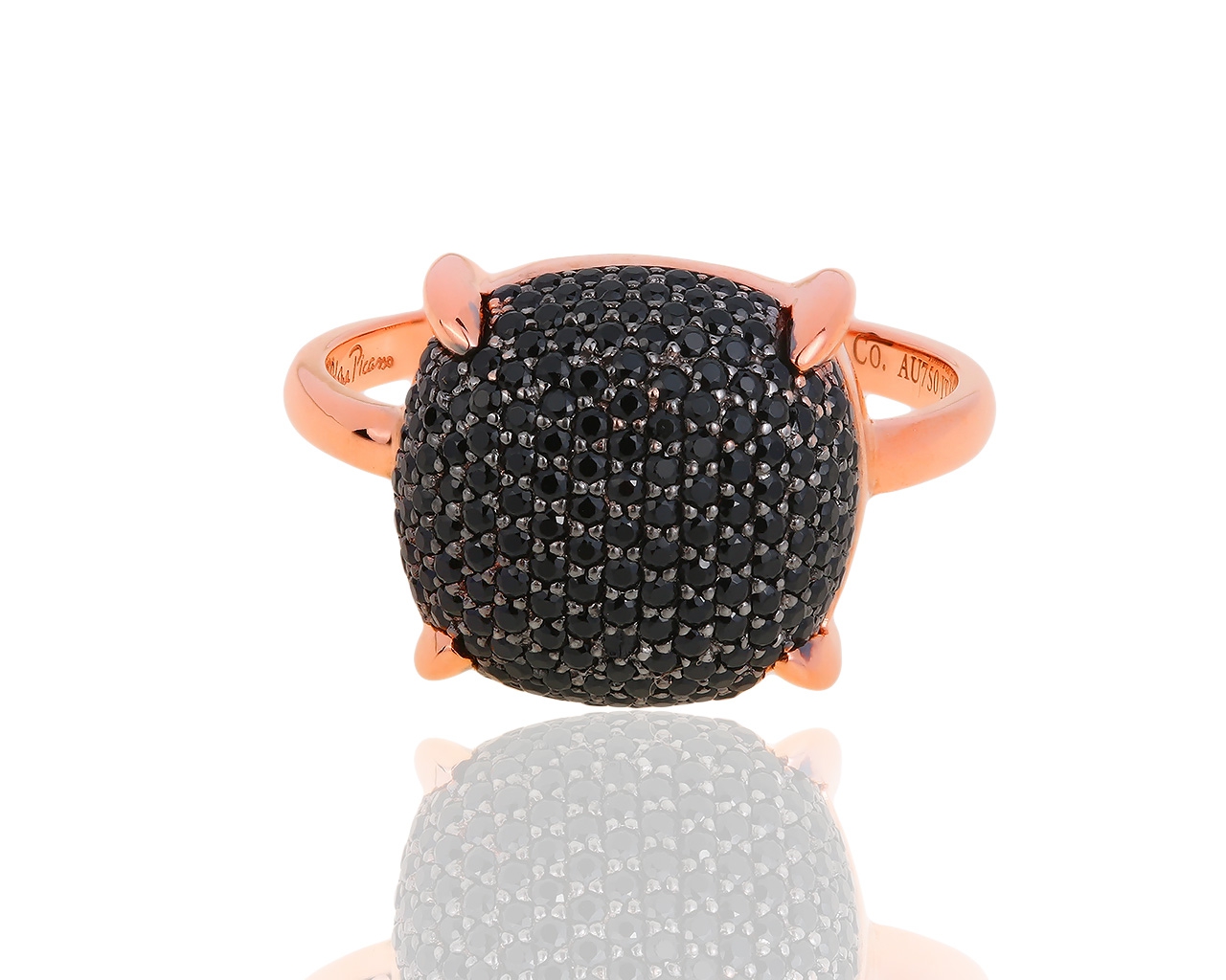 Оригинальное золотое кольцо с черной шпинелью Tiffany&Co Paloma Sugar