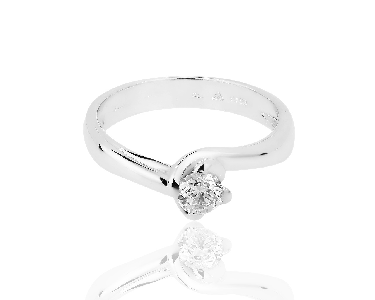 Золотое кольцо с бриллиантом 0.31ct Damiani Beauty 181118/3