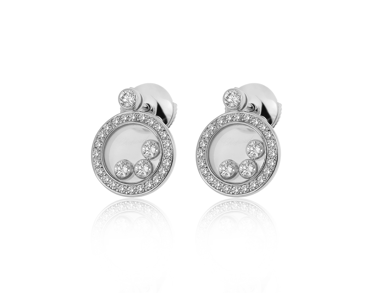Оригинальные золотые серьги с бриллиантами 0.72ct Chopard 005700/00