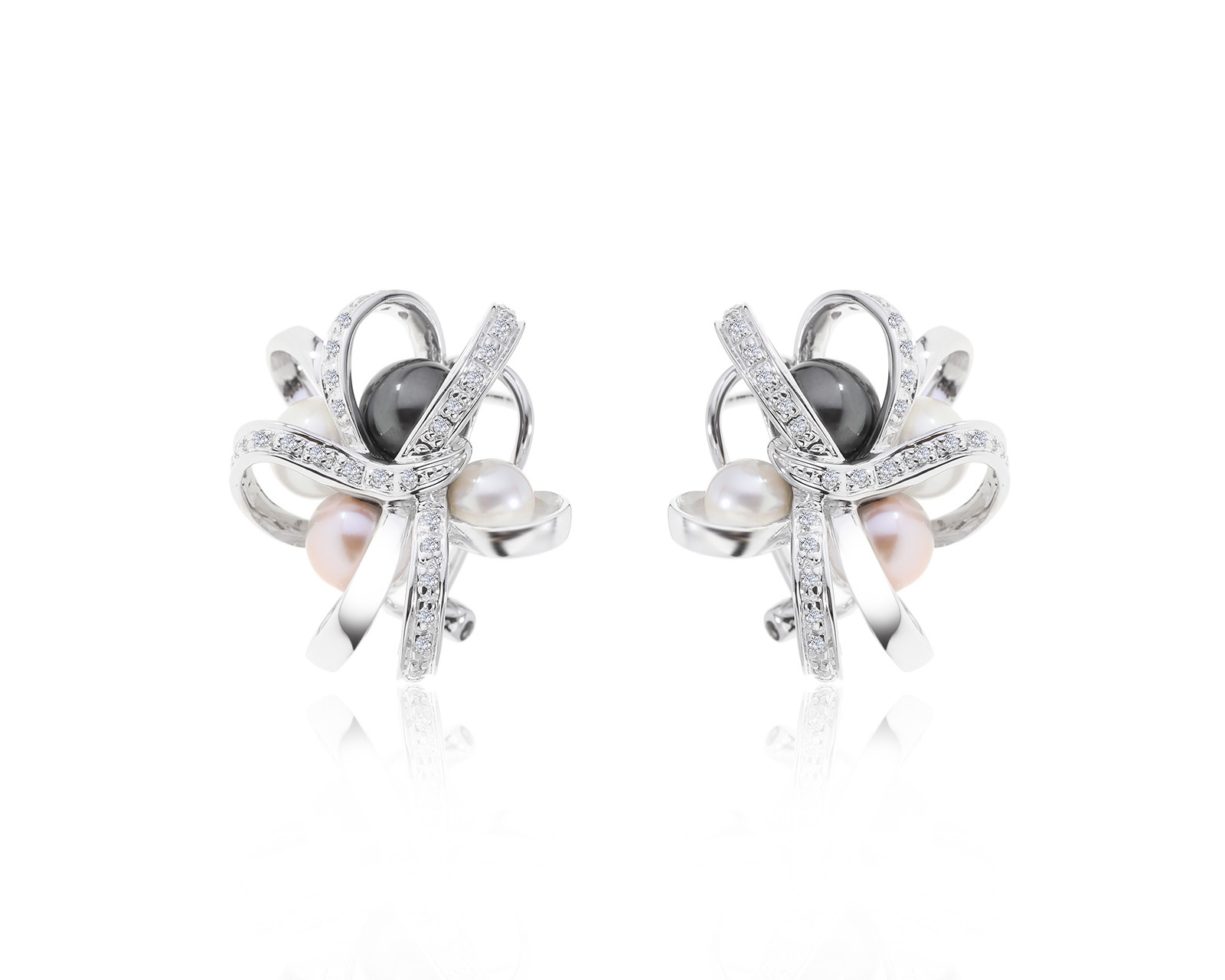 Роскошные золотые серьги с бриллиантами 0.29ct
