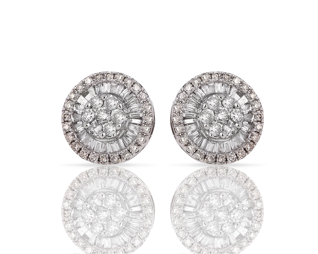 Итальянские золотые серьги с бриллиантами 1.06ct Vieri 220618/2