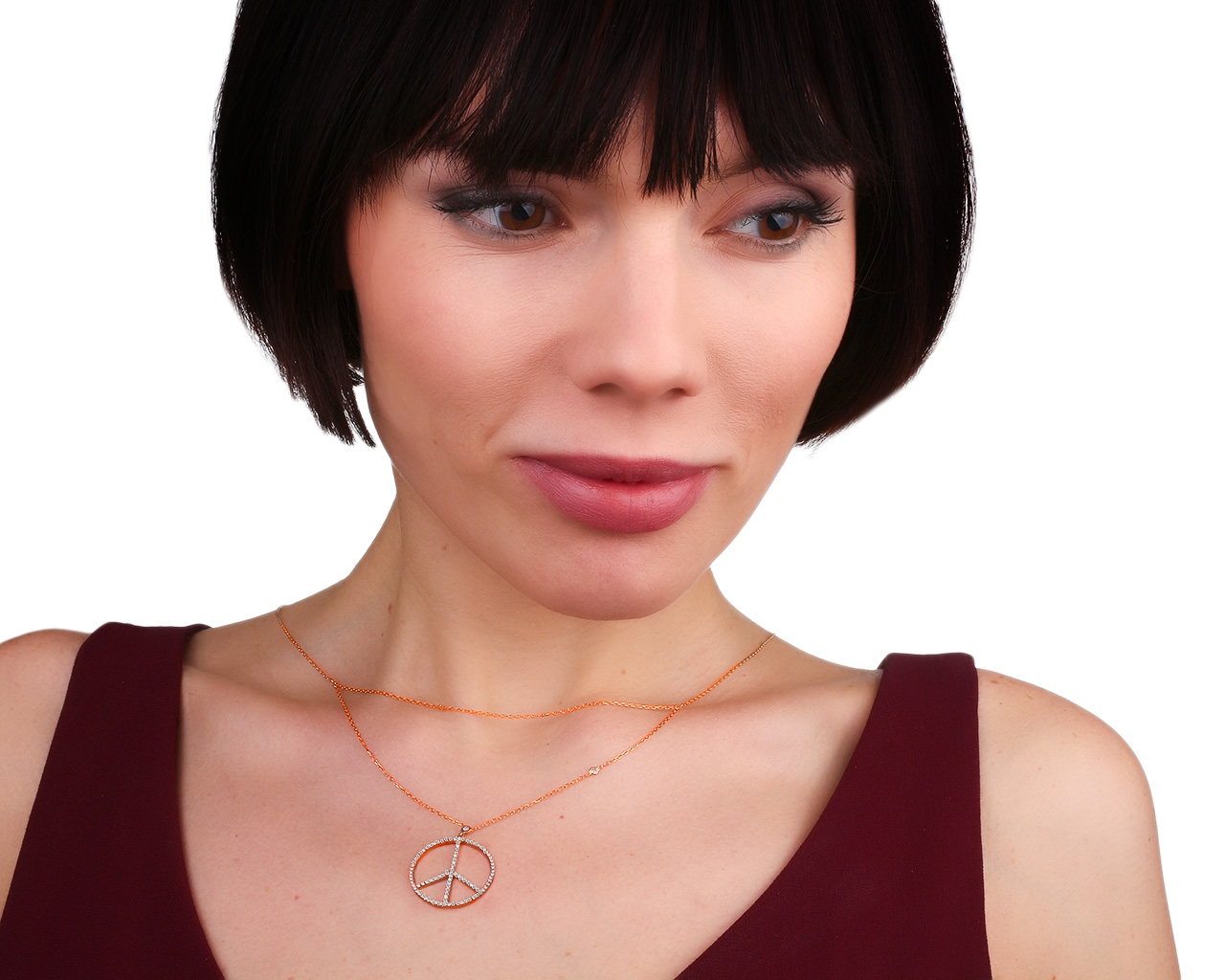 Прелестное золотое колье с бриллиантами 0.53ct Messika